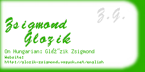 zsigmond glozik business card